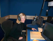 Davinia Gill working on local radio station.