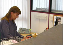 Meades employee busy working and oblivious to website photographer!