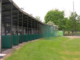 Driving Bays at Oxhey Park Golf driving range 