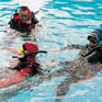 Diving lesson practice recovery in the pool